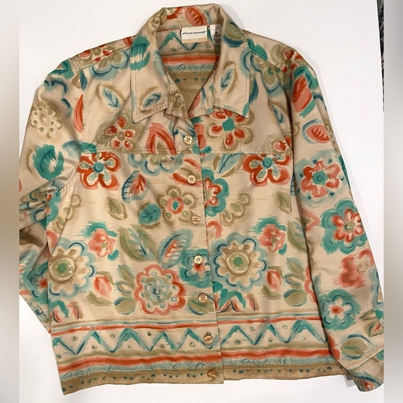 Alfred Dunner Floral Lightweight Jacket 18W - Picture 1 of 8